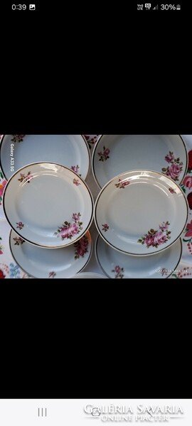 Zsolnay rose plate series flat plate deep plate