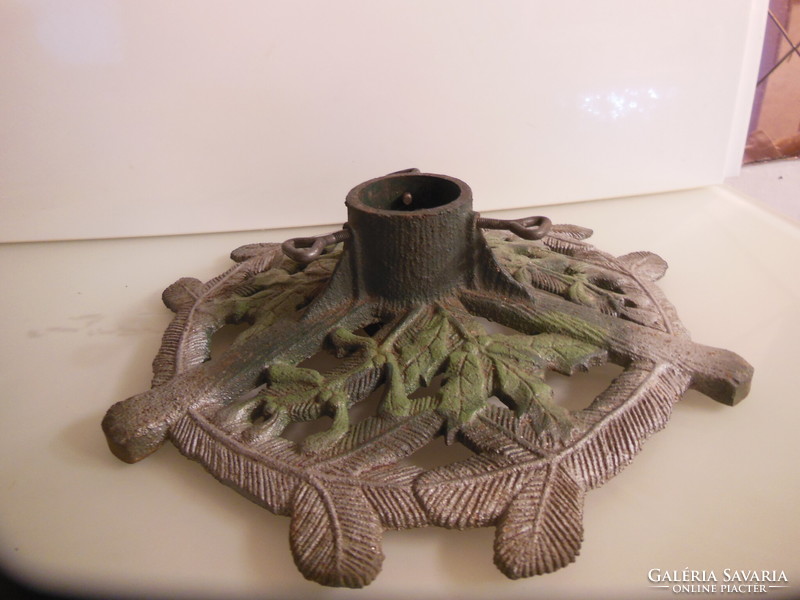 Christmas tree base - 35 x 10 cm - antique - wrought iron - trunk diameter - 5.5 cm - quality - German