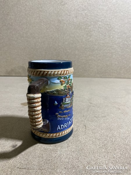 Half-liter Croatian ceramic beer mug, 13 x 15 cm. 3042