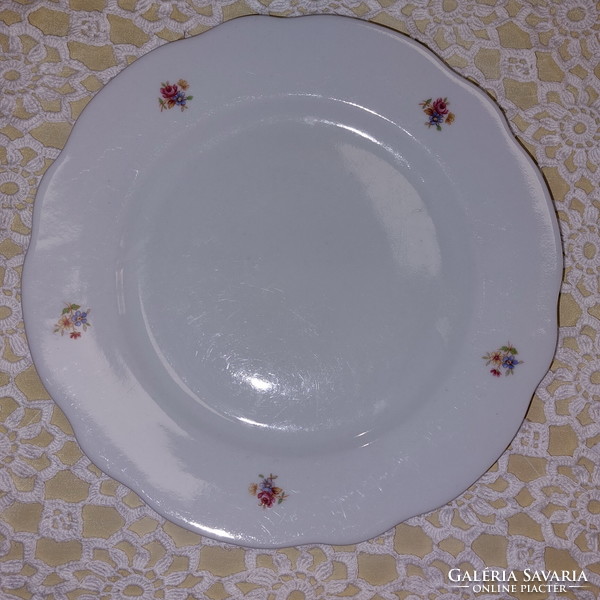 Zsolnay porcelain flat plate, smooth edge