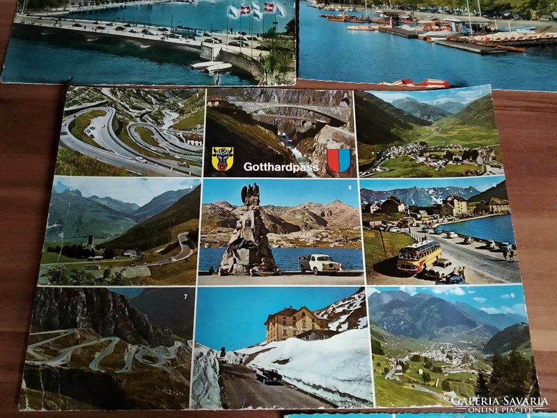 5 sheets in one, Switzerland, Zurich, Locarno, Davos and Gotthard crossings, between 1957-1967