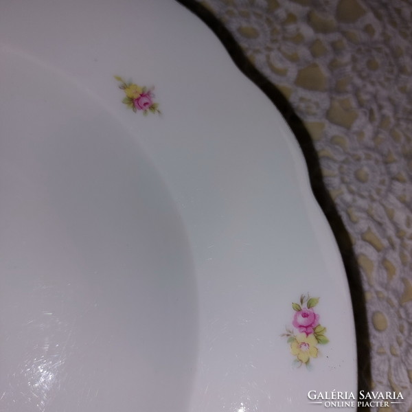 Mz-moritz zdekauer Czech / Czechoslovak / pink porcelain Czech deep plate