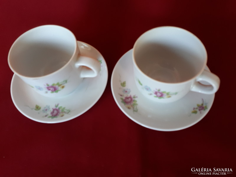 Alföldi virágos kávés készlet: 2 csésze és 2 csészealj