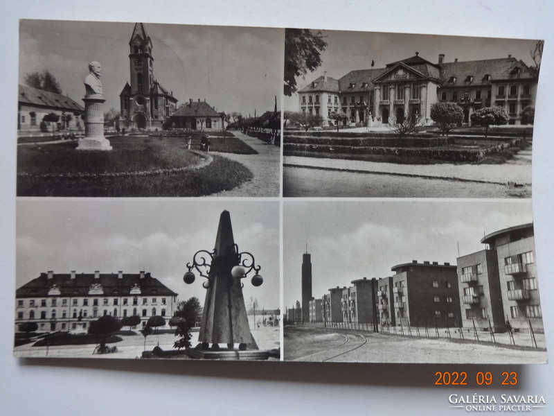Old postcard: details from Komárom, 1958