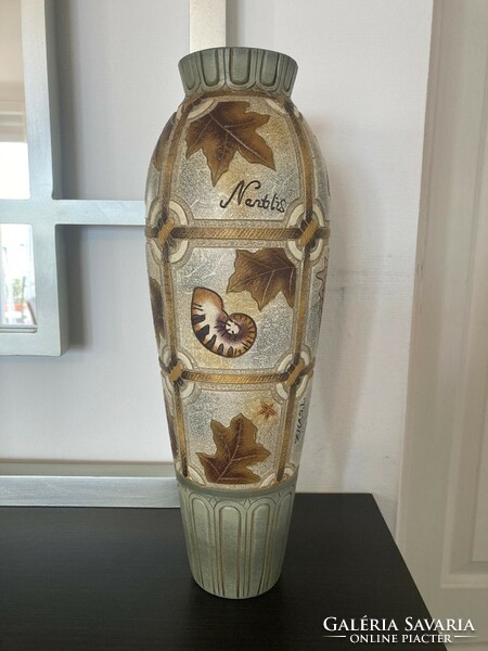 Kerámia váza, nautilus, tengeri csiga díszítéssel 38cm