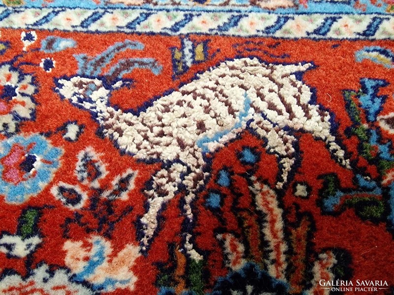 Állat motívumos iráni baktyar 170x280 kézi csomós gyapjú perzsa szőnyeg BFZ573