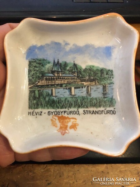 Zsolnay bowl, souvenir, porcelain, hot water, 8x8 cm.