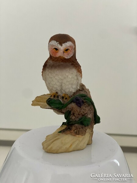Old owl figurine decoration polyresin resin 8 cm from owl collection