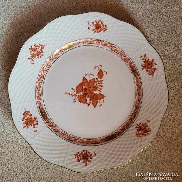 1976 Herend anniversary stamped porcelain plate with a diameter of 20.8 cm, Appony pattern