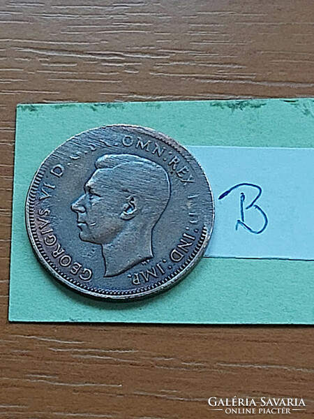 English England 1/2 half penny 1942 bronze, vi. King George #b