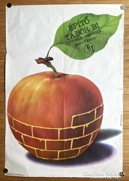 KISZ építőtábor, retro plakát 1981-ből
