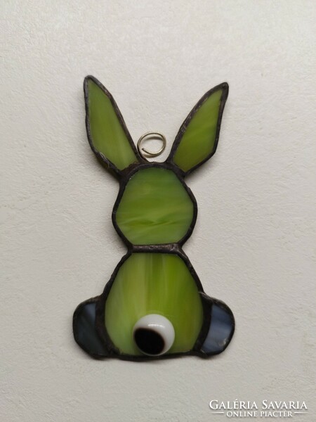 Glass rabbit made with the Tiffany technique