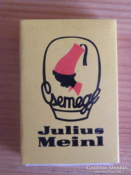 Retro  Csemege Julius Meinl  gyufásdoboz 1990  - tele van -