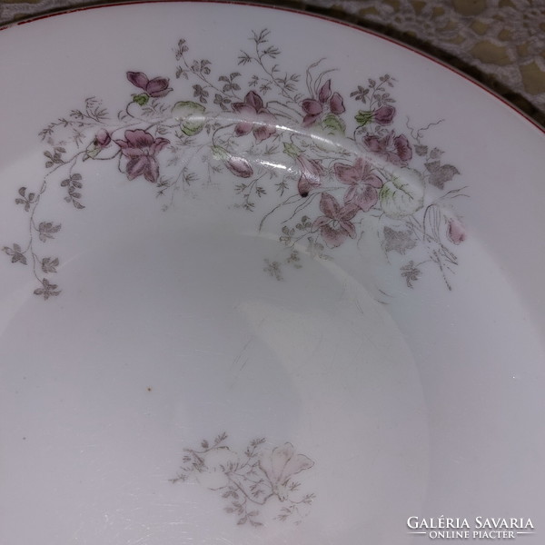Wall plate with violet pattern, deep plate