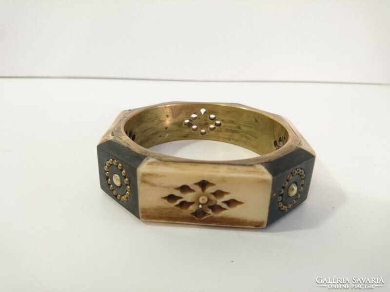 Unique copper and bone bracelet from the 1960s - 70s(?)