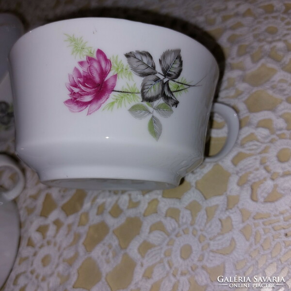 Alföldi Bazsarózsás porcelán teás csészék