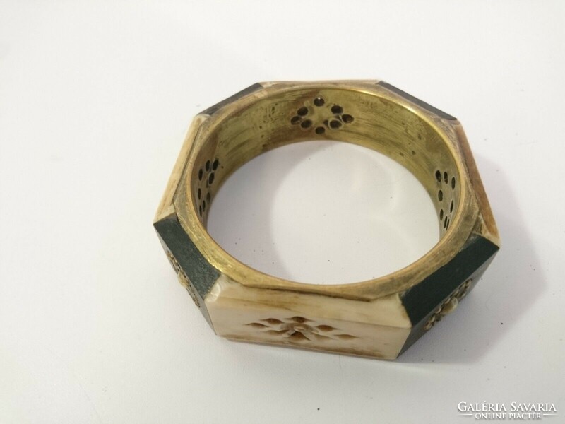 Unique copper and bone bracelet from the 1960s - 70s(?)