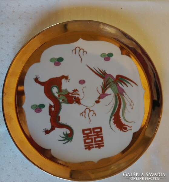 Gilded Chinese tray 25.5 cm