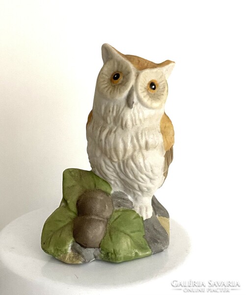 From the owl collection, an old ceramic ornament with an owl figure, decoration 7 cm
