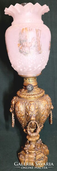 Dt/391 - rudolf ditmar sonnenbrenner - beautiful Austrian neo-baroque copper oil lamp