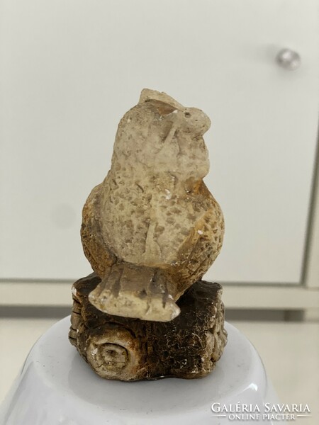 Bagoly-gyűjteményből régi bagoly figurás dekoráció polyresin műgyanta 8 cm