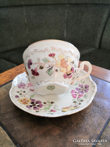 Flawless! Zsolnay butterfly pattern tea cup + base