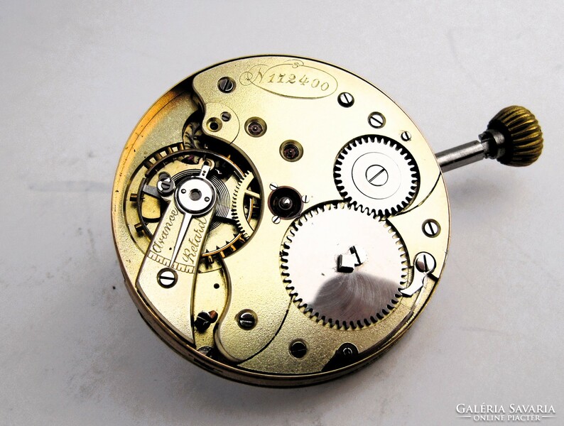 Antique system glashütte pocket watch mechanism, 1900