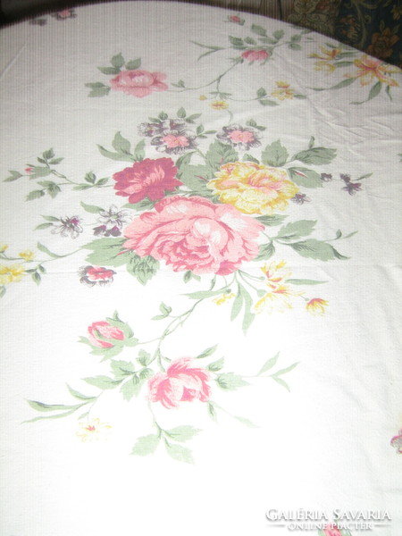 Beautiful pink flannel duvet cover in vintage style