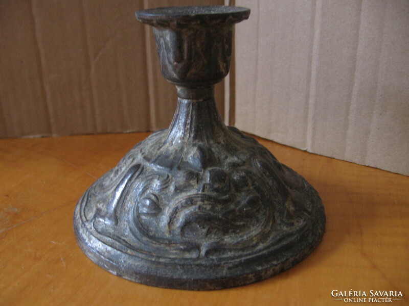Cast iron candle holder, lamp base