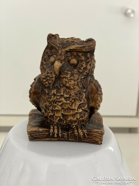Old owl figurine decoration polyresin resin 7 cm from owl collection