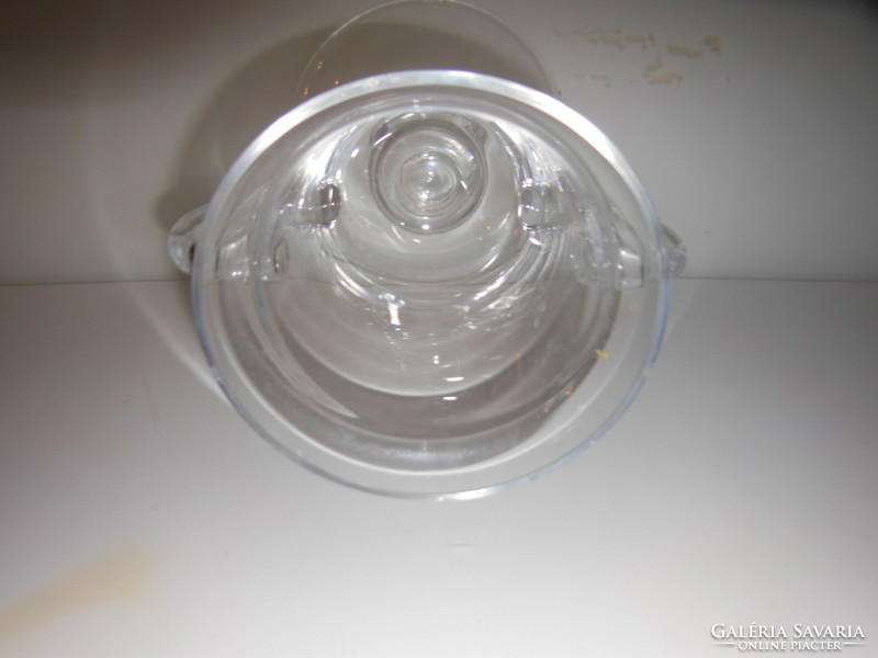 Candy holder - 25 x 20 x 17 cm - glass - thick - small crack on the bottom!! - German