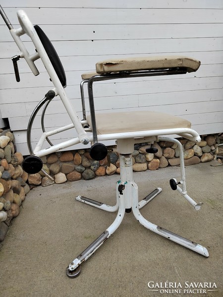 Medical chair dental examination hospital iron seat vintage loft industrial steampunk