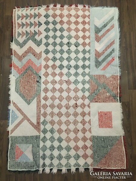 Extra design vintage retro rag rug - special piece