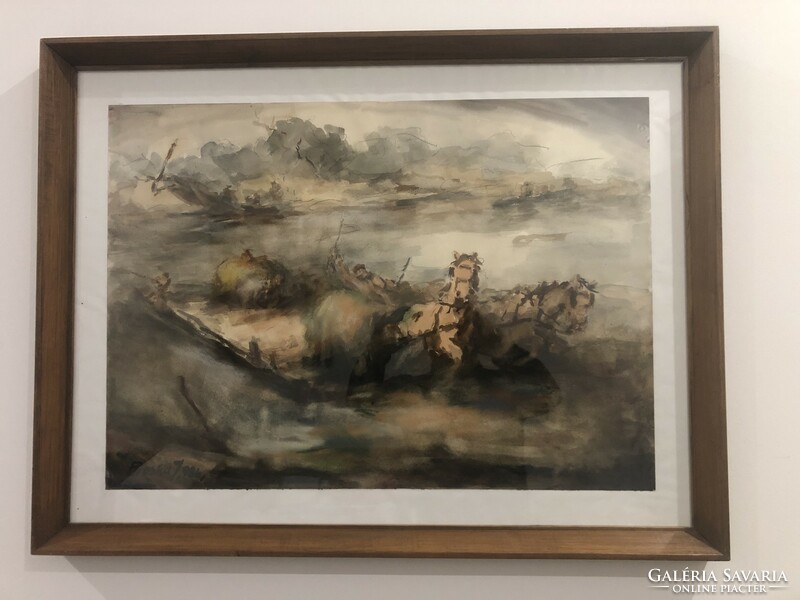János Piroska's painting The Storm