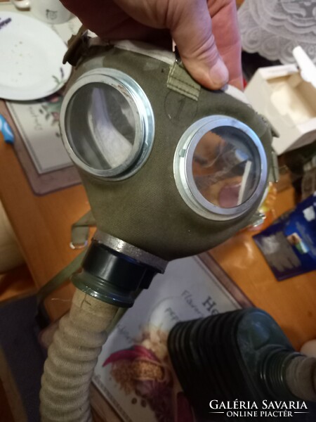 Gas mask less common!