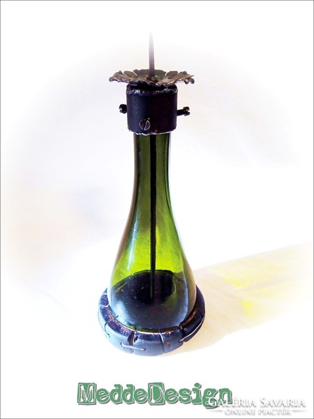 MeddeDesign BlackOut Rustic® Bottle Gyertyatartó