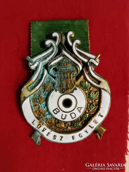 Buda shooting association, badge, badge, fire enamel medal, collector's item