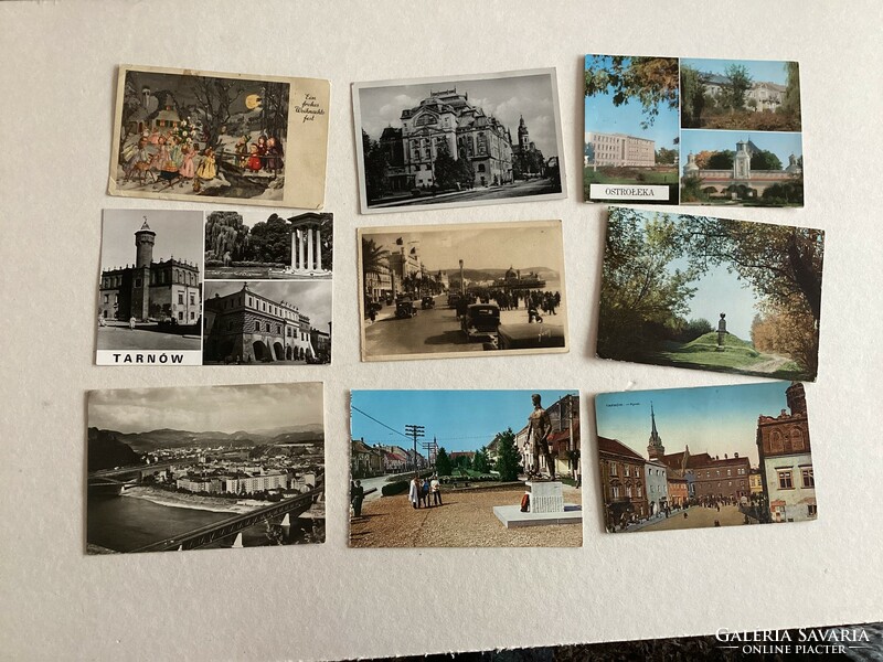 9 postcards. (M).