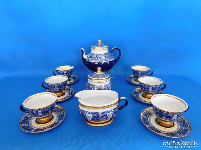 Hollóháza matrix 6-piece Saxon endre tea set