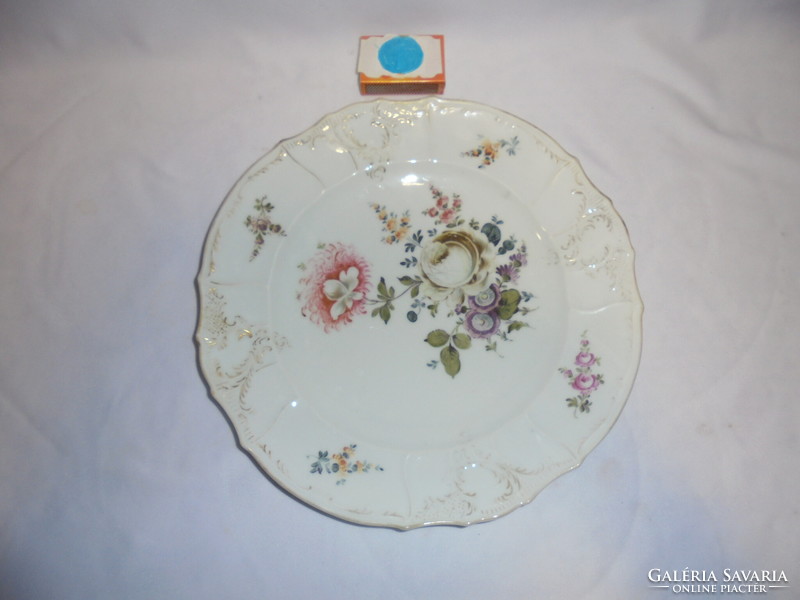 Meisseni porcelán virágos tányér - 25 cm