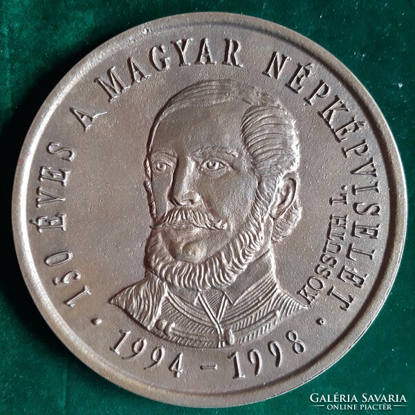 György Bognár: Plaque of Louis Kossuth, large model of minted medal