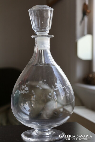 Glass bottle with stopper, decanter