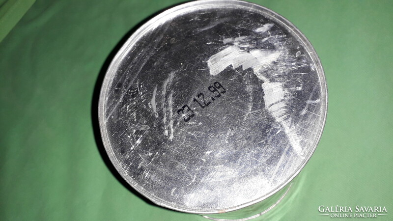 1999 retro NESCAFÉ CLASSIC INSTANT KÁVÉ fém lemez kör doboza hibátlan 13x10 cm a képek szerint
