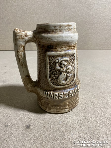 Ceramic beer mug, Polish, size 17 x 14 cm. 3105