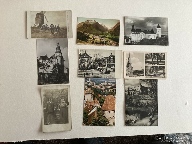 9 postcards. (P).