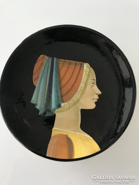 Italian ceramic wall plate, Alessandro Giardini, Pesaro