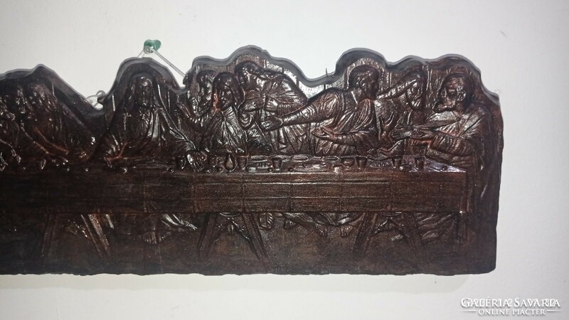 Last Supper, large holy image, relief image of Jesus and the disciples, wall decoration, relief wall decoration