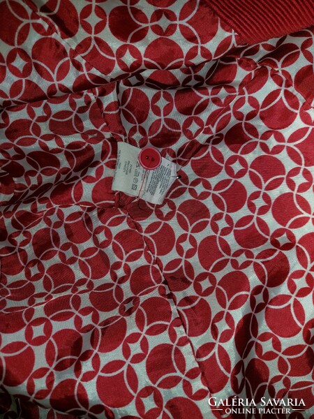 H&M piros bársony kabát (38)