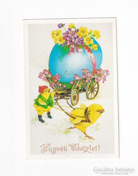 Mon:25 Easter greeting card postman