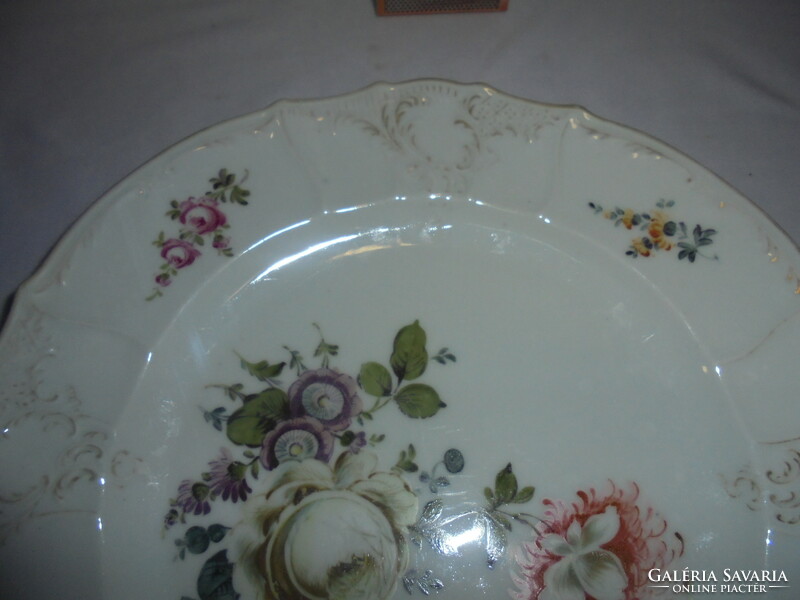 Meisseni porcelán virágos tányér - 25 cm